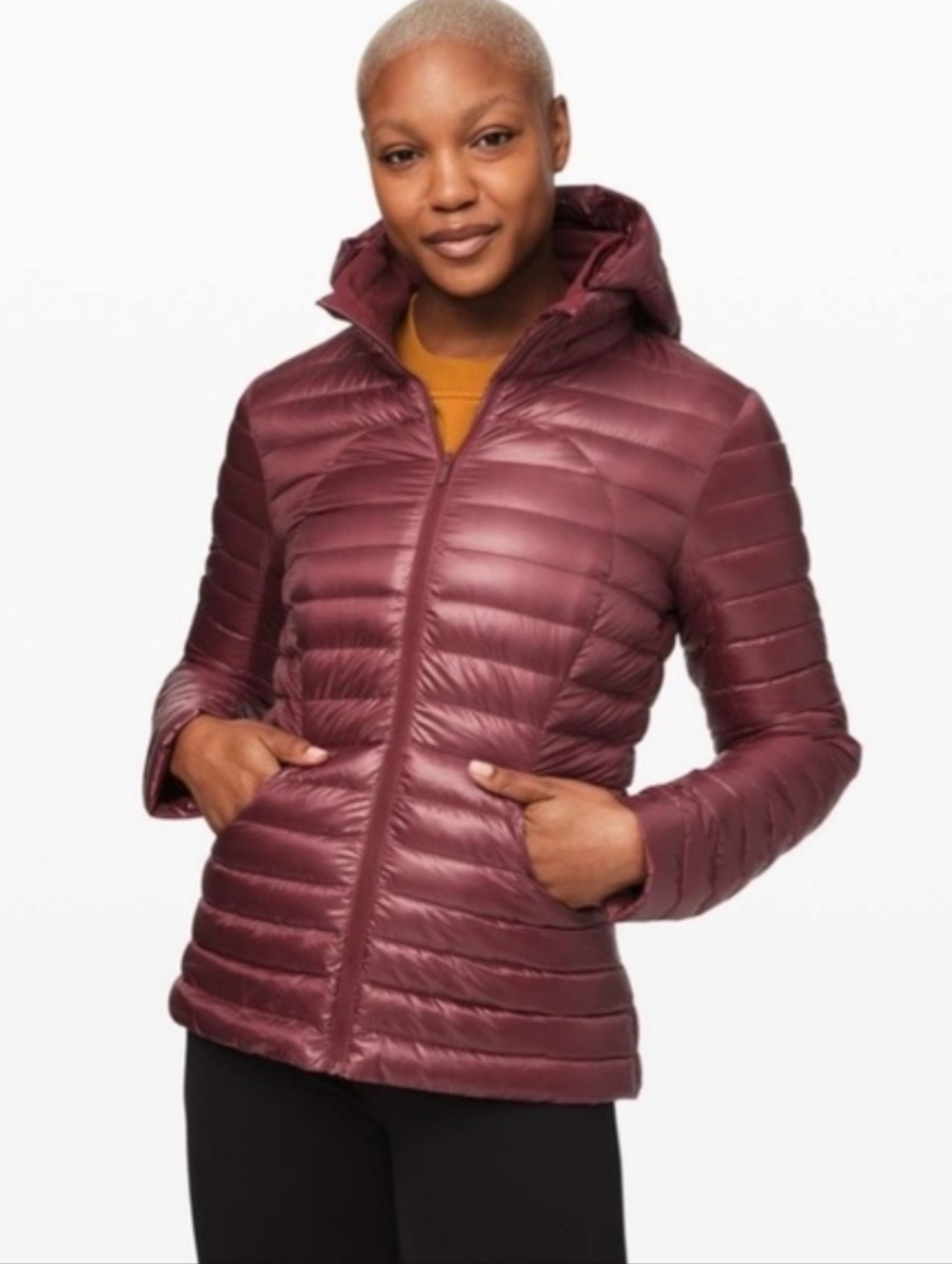 Lululemon Women's Pack It Down Hooded Puffer Jacket Size 10 Chianti Cozy Luxury